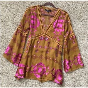 Barcelona Minidress in Old Gold